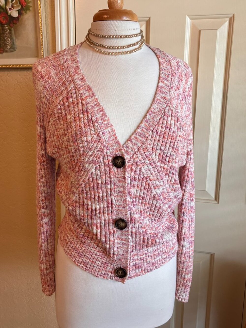 Ladies Time and Tru Button-Down Sweater - SZ XS
